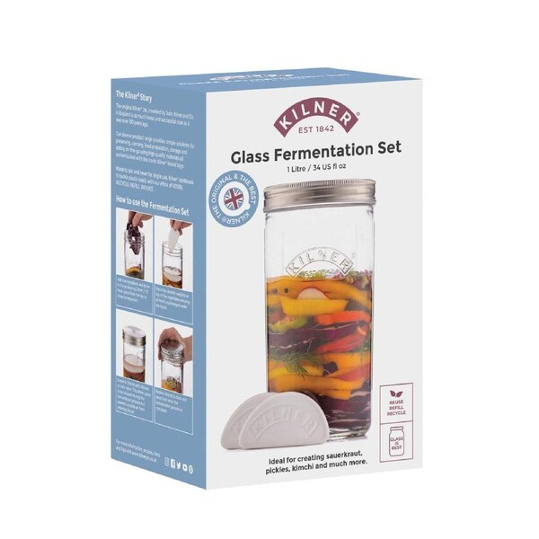 Kilner Glass Wide Mouth Fermentation Set 1L