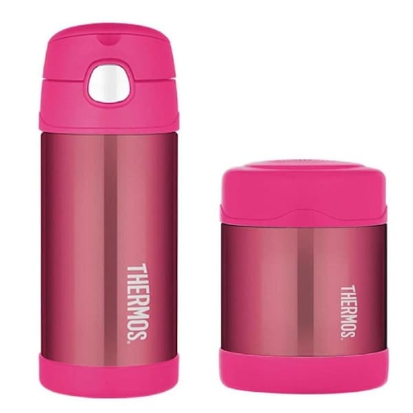 Thermos Funtainer Drink Bottle And Food Jar Glossy Pink