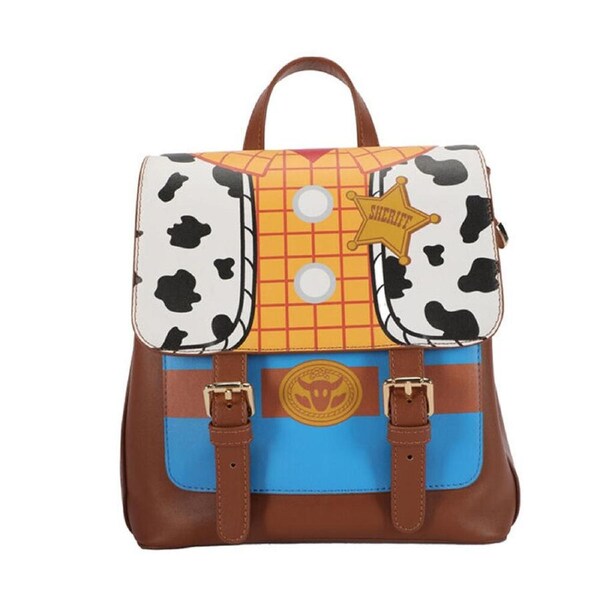 Disney Toy Story Woody Deluxe PU Leather Kids/Child Travel Backpack 25x23cm