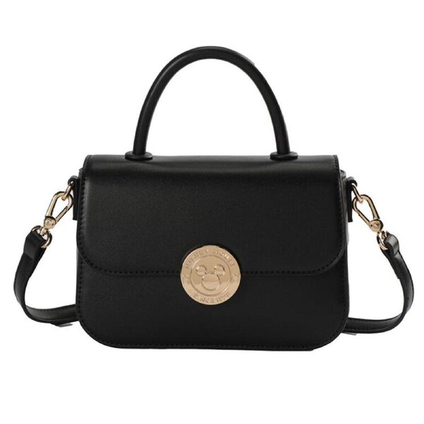 Disney Mickey PU Leather Kids/Children Fashion Shoulder Handbag 20x15cm Black