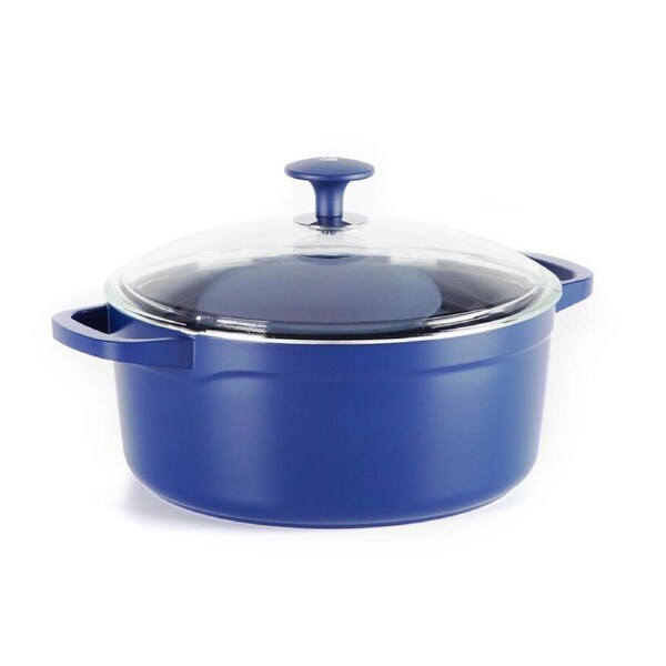 Blue Diamond Aluminium Ceramic Non-Stick Dutch Oven Stockpot Round Dark Blue