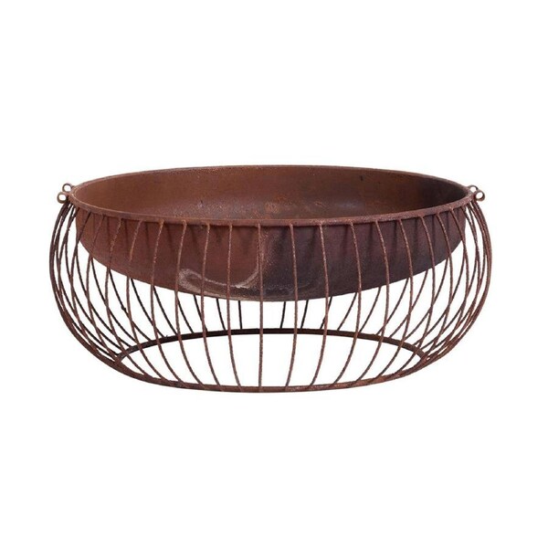 Glow 58cm Eclipse Wire Garden/Patio Outdoor Fire Pit Home Decor Display Brown
