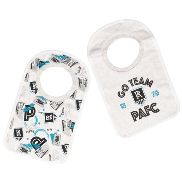 Port Adelaide Power Baby Go Team Bibs 2 Pk