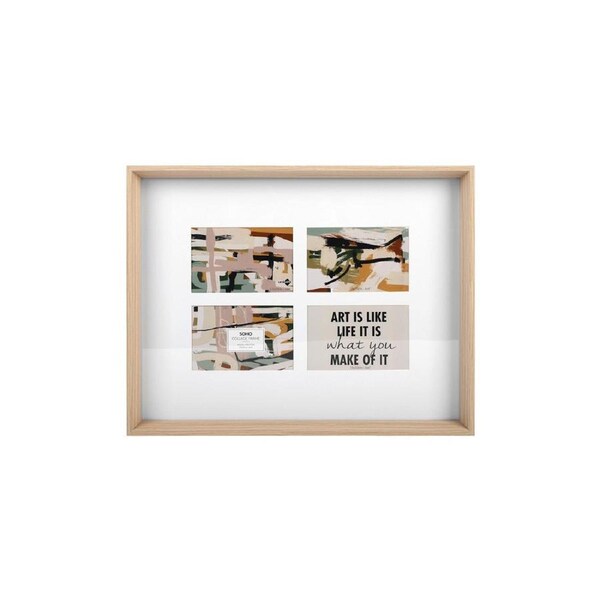 Unigift Soho 4-Open Collage Photo/Picture Frame Home Decor 10x15cm Natural