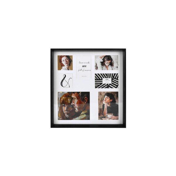 Unigift Soho 4 Sizes 7-Open Collage Photo/Picture Frame Home Decor Black