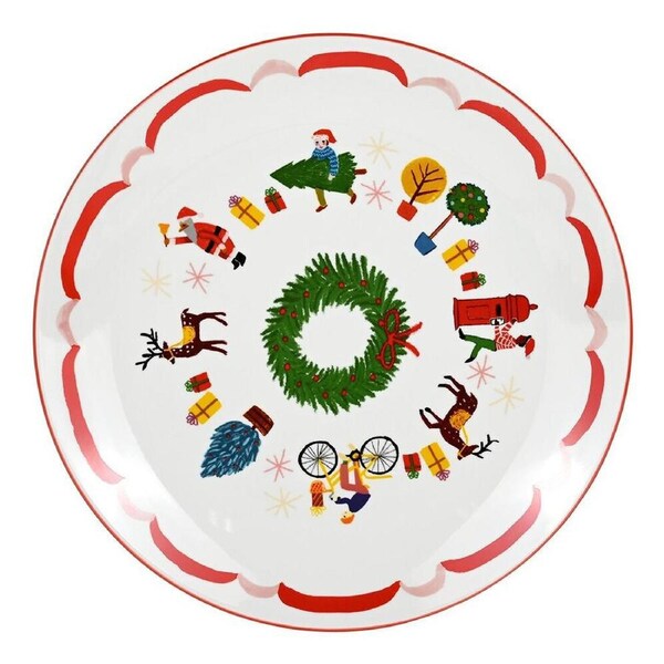 Porto Night Before Porcelain Round Serving Plate Dish Kitchen Serveware 30cm