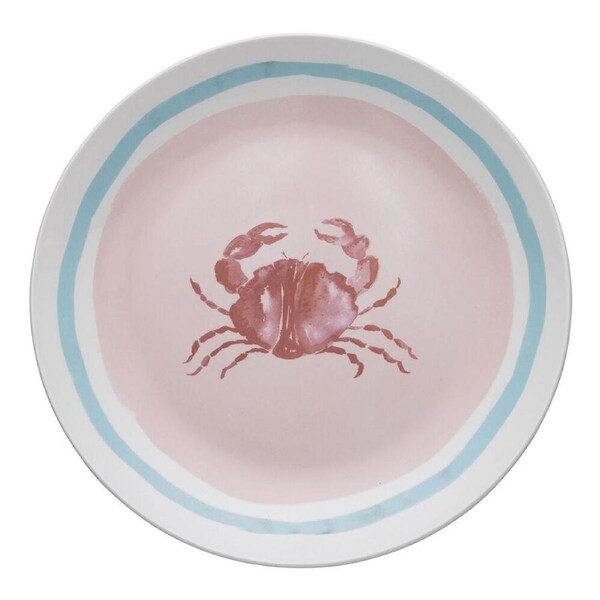Porto Riviera Porcelain Round Platter Tray Dish Kitchen Serveware 30cm Crab