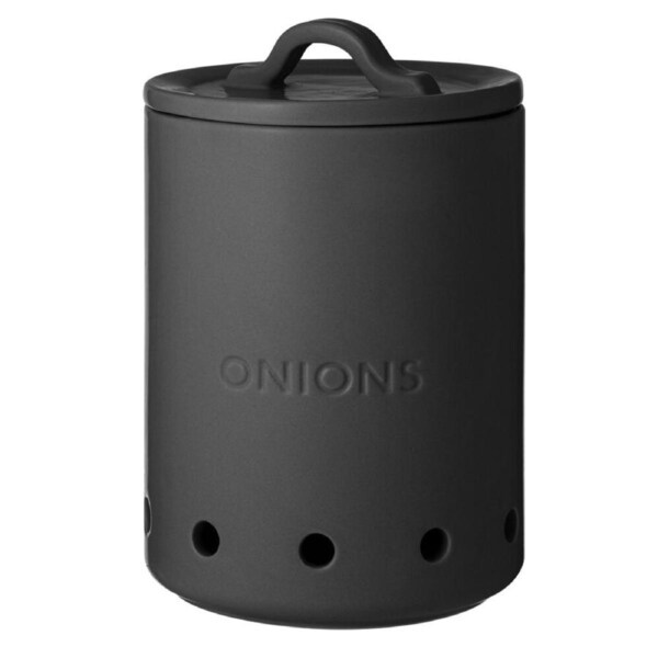 Ladelle Essentials Onion Vault Kitchen Food Saver Storage 21.5cm Charcoal