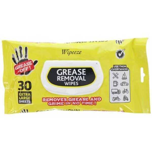 Wipeeze Grease Removal Wipes Pack of 30's