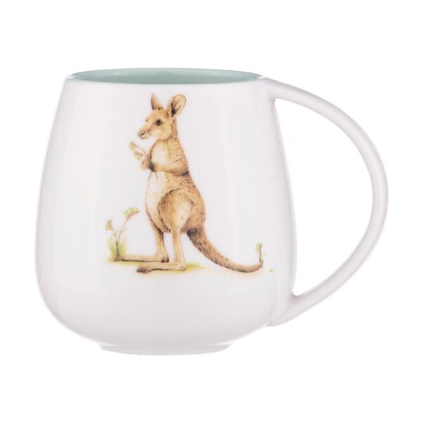Ashdene Bush Buddies Kangaroo Snuggle 500ml Coffee/Tea Mug New Bone China White