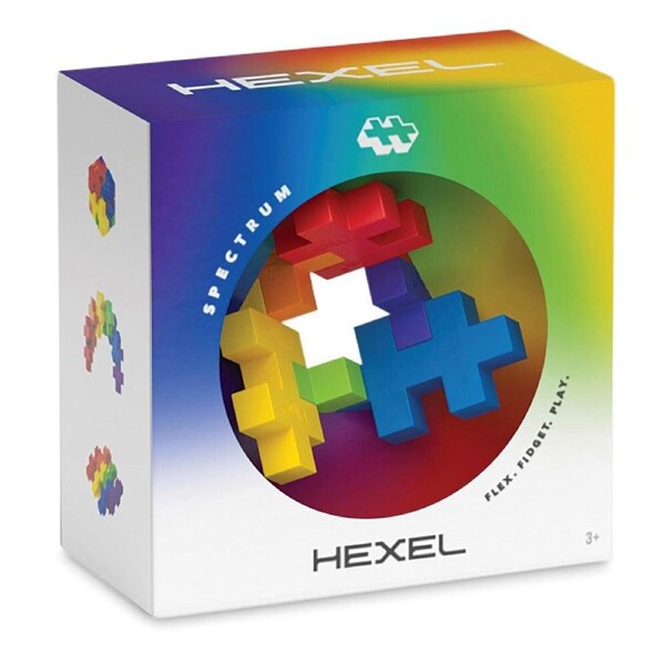 Plus Plus Hexel Fidget Toy Spectrum Kids/Children 6-Interconnected Blocks 3+