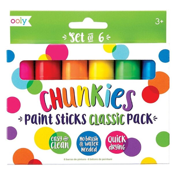 6pc Ooly Chunkie Paint Stick Kids/Children Art Colouring/Drawing Set 3y+