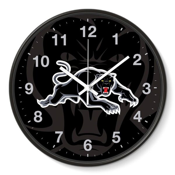 Penrith Panthers NRL 30cm Team Logo Wall Clock