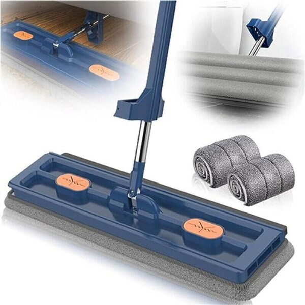 Blue 360oRotating Magic Self Wringing Mop Roseionly Style Large Flat Mop