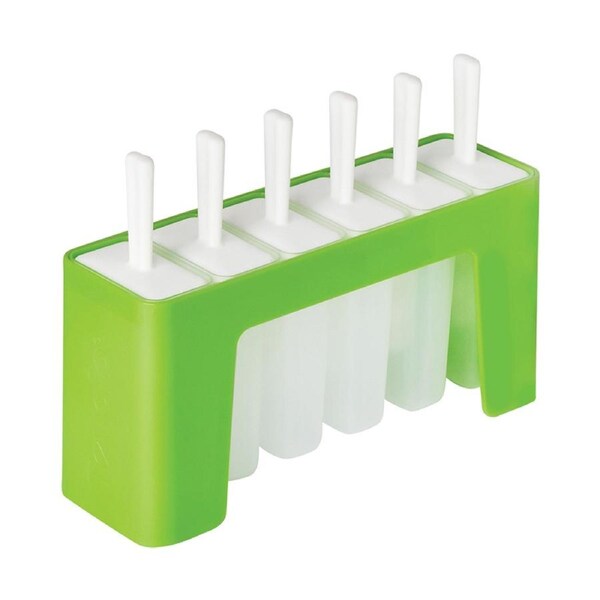 6pc Tovolo Groovy Pop Moulds Set w/ Stand Dessert Maker 23x16.5cm Spring GRN