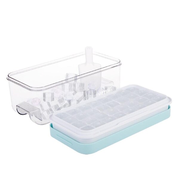 Appetito 32-Cube Ice Maker & Storage Box Moulder Storage Tray Arctic Blue