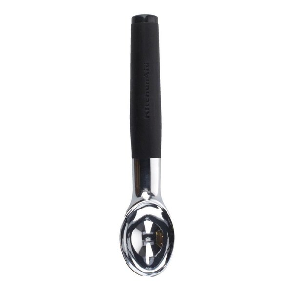 KitchenAid Ice Cream Dessert Scoop Silicone Handle Kitchenware 22cm Black