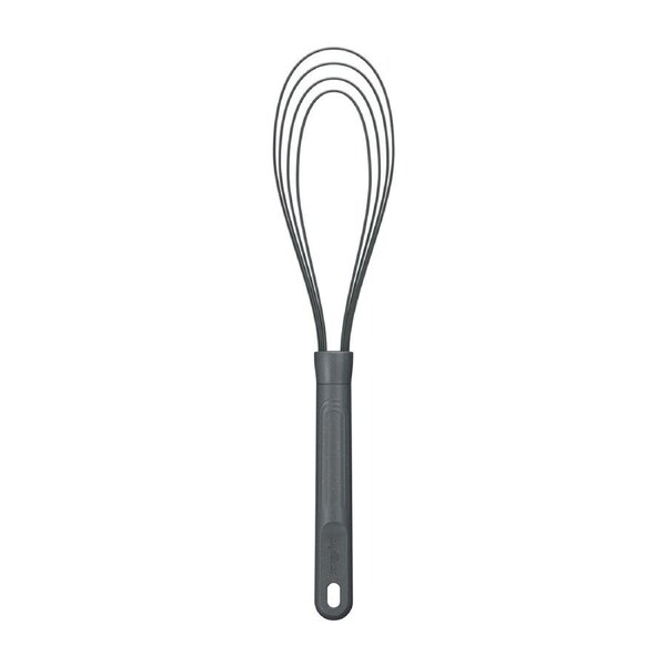 Zyliss Flat Whisk Silicone/Nylon Kitchen Baking/Cooking Utensil 30cm Grey