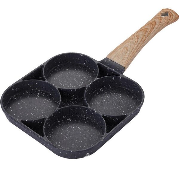 Non-stick Round Fry Egg Pancake Pan 4 Holes Frying Pan Giftbox