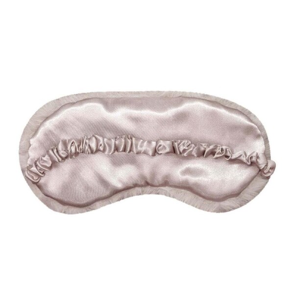 J. Elliot Home Layla Faux Fur Eye Mask Sleeping Face Cover 20x10cm Nude