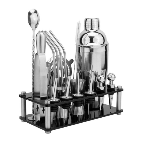 Bartender Stand Kit Martini Spirits Cocktail Shaker Set Maker Bar Strainer Mixer