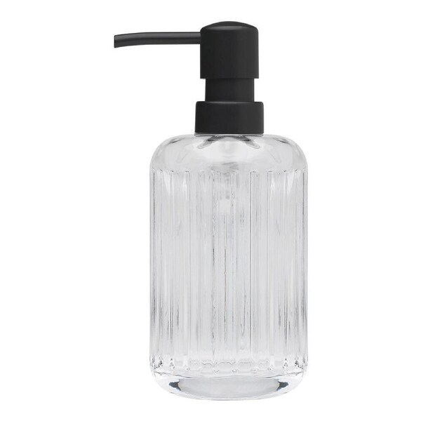 Porto Ellis Glass Hand Soap Dispenser Container Bath Organiser 18cm Clear