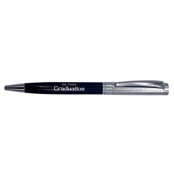 Gibson Gifts Graduation Pen Writing Ballpoint Stationery Silver/Black Barrel