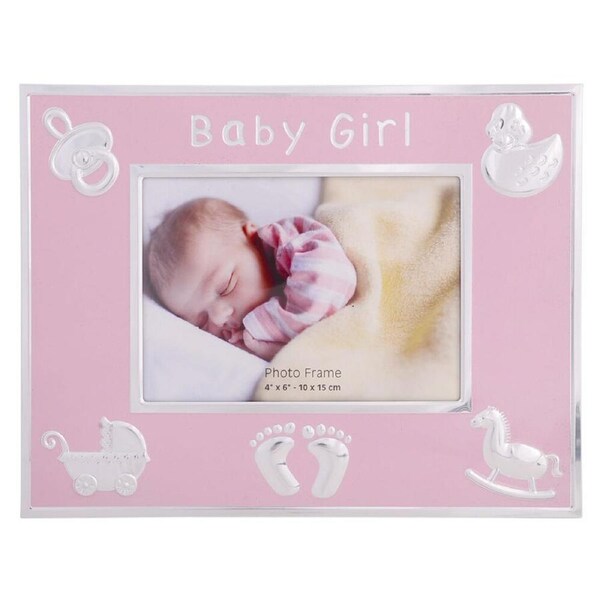 Gibson Gifts Baby Girl Photo Frame 6x4'' Picture Display Home Decor Pink