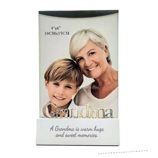 Gibson Gifts Silver Sentiment Grandma Photo Frame 4x6'' Picture Display