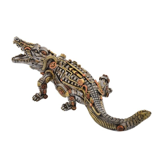 Gibson Gifts Steampunk Crocodile Figurine Sculpture Tabletop Home Decor