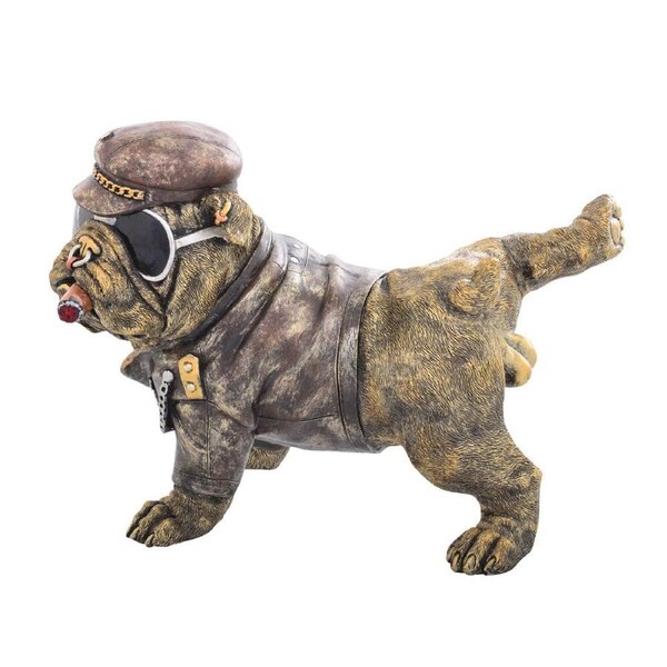 Gibson Gifts Dudes Cocky Bulldog Resin Figurine Sculpture Decor 30cm Bronze