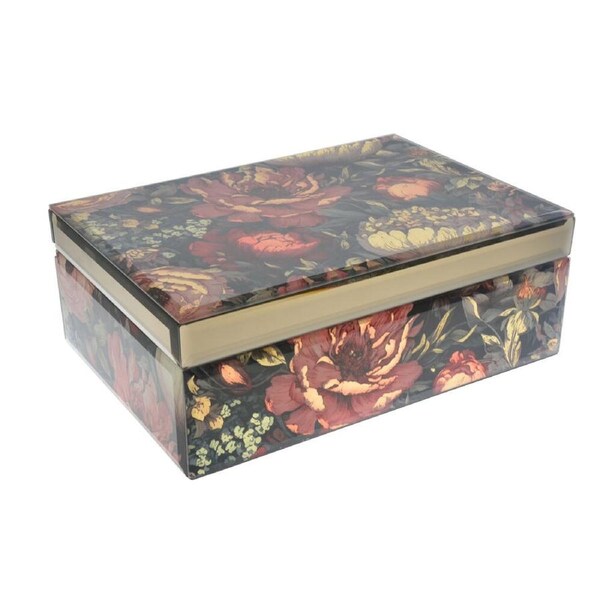 Gibson Gifts Golden Bouquet Jewellery Box Storage Organiser Rectangle Large