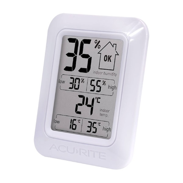 Acurite Indoor Digital Humidity/Temperature Monitor/Sensor Household White