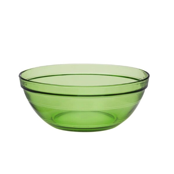 Duralex Gigogne 20.5cm/1.59L Stackable Glass Noodle Soup Bowl Round Green