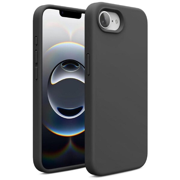 Apple iPhone 16e (6.1") Black Ultra Slim Premium TPU Gel Back Case by MEZON – Wireless Charging Compatible (iPhone 16e, Gel Black) – FREE EXPRESS