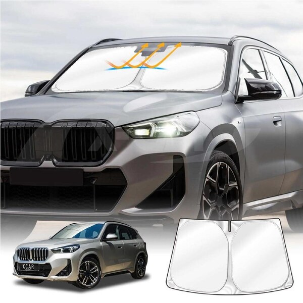 WindScreen Sun Shade for BMW X1 U11 Series 2022-2025 Blocks UV Rays Foldable Custom Wind Screen Sun Visor Protector