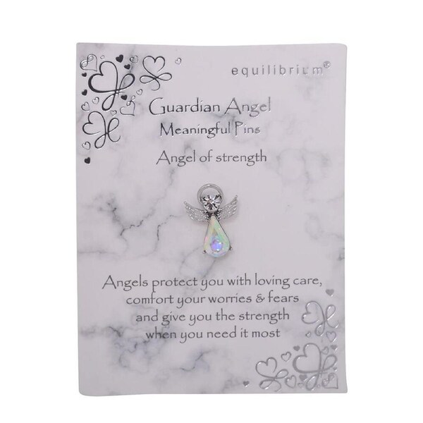 Gibson Gifts Equilibrium Angel Keepsake Brooch Pin Button Strength Jewelry