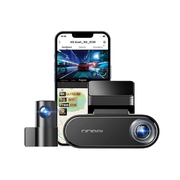 DDPAI N5 Dual 4K 2160P Front + 1080P Rear Dash Camera