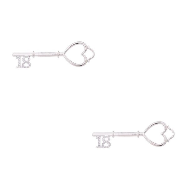 2PK Gibson Gifts Equilibrium Silver Plated 18th Birthday Keepsake Key Gif Box