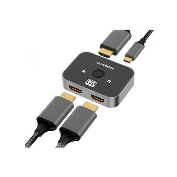 mbeat 8K Bi-directional HDMI 2.1 Switch 2 In 1 Out/1 In 2 Out