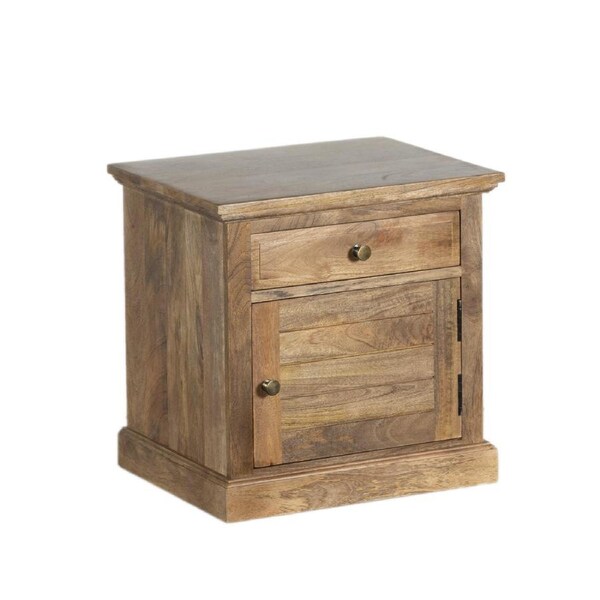 Clovelly Bedside Table - Natural Finish - 1 Drawer & 1 Cabinet