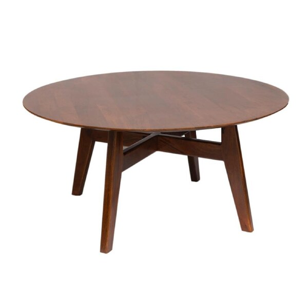 Arese Round Solid Mango Wood Dining Table - 150 cm