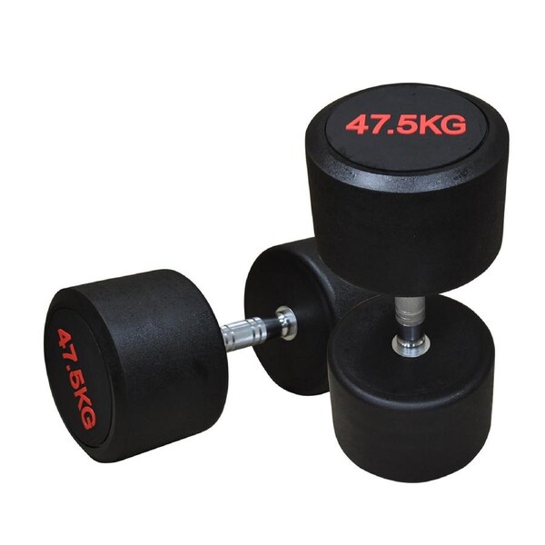 47.5kg x 2 Commercial Grade Rubber Coated Dumbbell Hand Weight Total 95kg