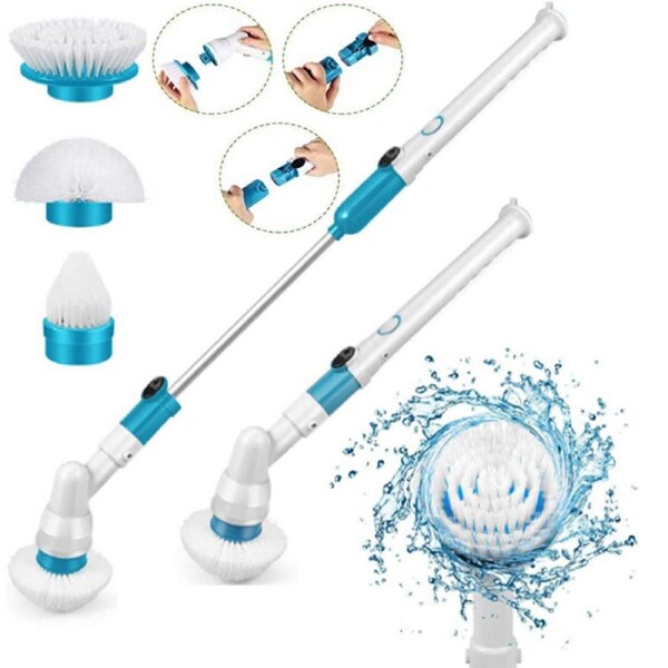 Cordless 3 Heads Electric Spin Scrubber Turbo Scrub Cleaning Brush