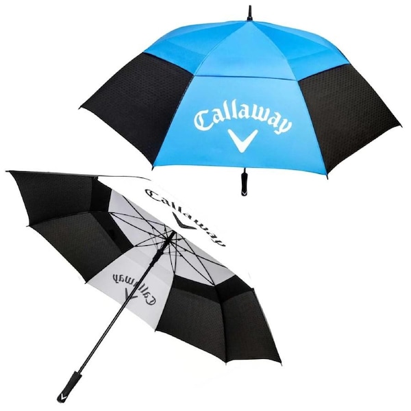 Callaway 62 Auto Open Golf Umbrella 2 Pack Vented UPF50+ Push Button 157cm Canop