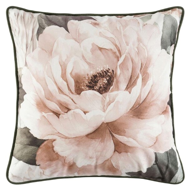 Bianca Somerset Square White Velvet Cushion Throw Pillow Bed/Sofa Decor 43x43cm