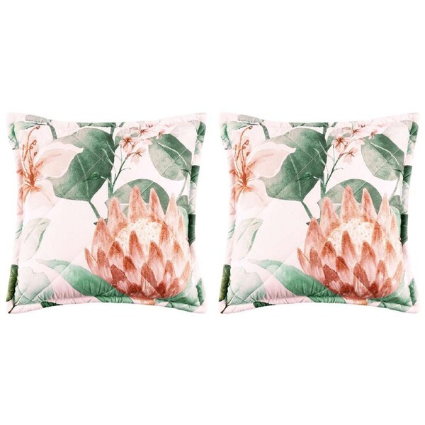 2PK Bianca Sidney Cushion Throw Pillow 43x43cm Square Blush