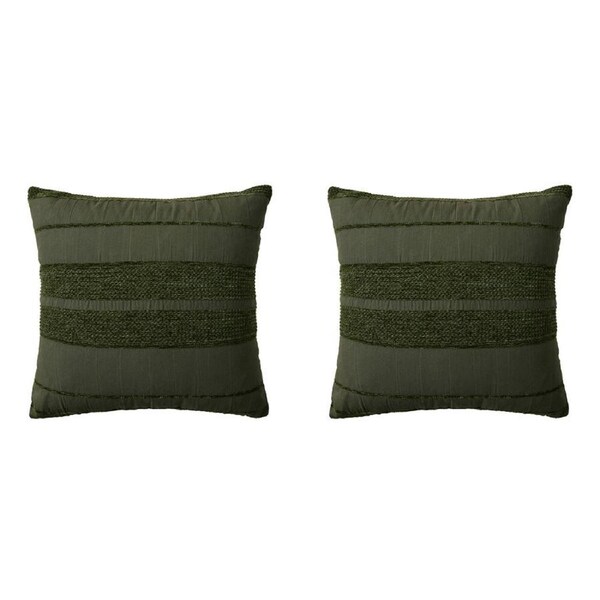 2PK Bianca Avery 43x43cm Forest Green Square Cushion Pillow