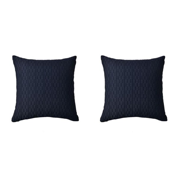 2PK Bianca Burleigh 43x43cm Blue Ink Square Soft Sofa Cushion