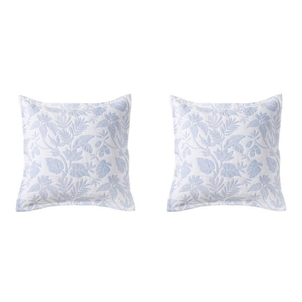 2PK Bianca Laurieton White Polyester European Pillowcase Cushion Cover 65x65cm